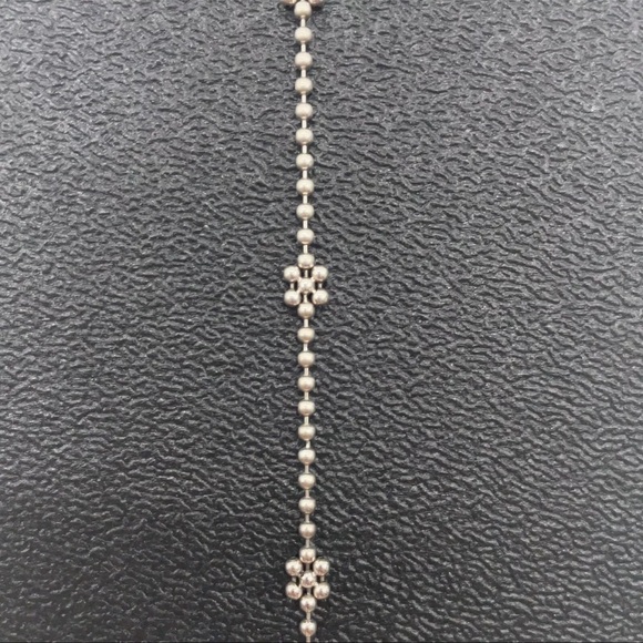 Auth GUCCI Interlocking GG Flower Ball Chain 925 Silver  Necklace W/Box - Picture 8 of 10